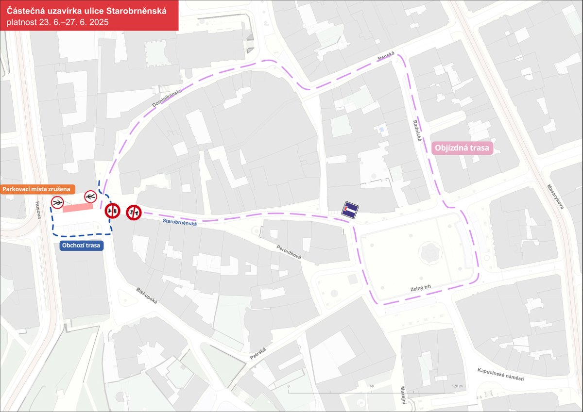 Hned 3 opravy povrchů ztíží cestu řidičům ve městě. V pondělí 23. června začíná rekonstrukce na Kníničské a Starobrněnské a Elišky Přemyslovny. Podrobnosti najdete: kopemezabrno.cz/aktuality/