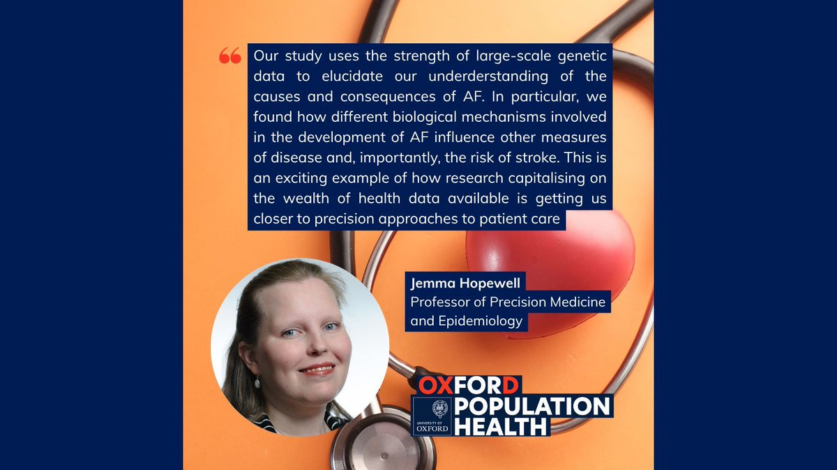 Oxford_NDPH's tweet image. A new study has identified three different genetic mechanisms linked to different stroke risks. The results could enable more tailored approaches to treatment of those with irregular heartbeats. Read more 馃憠 buff.ly/0rIFWL4