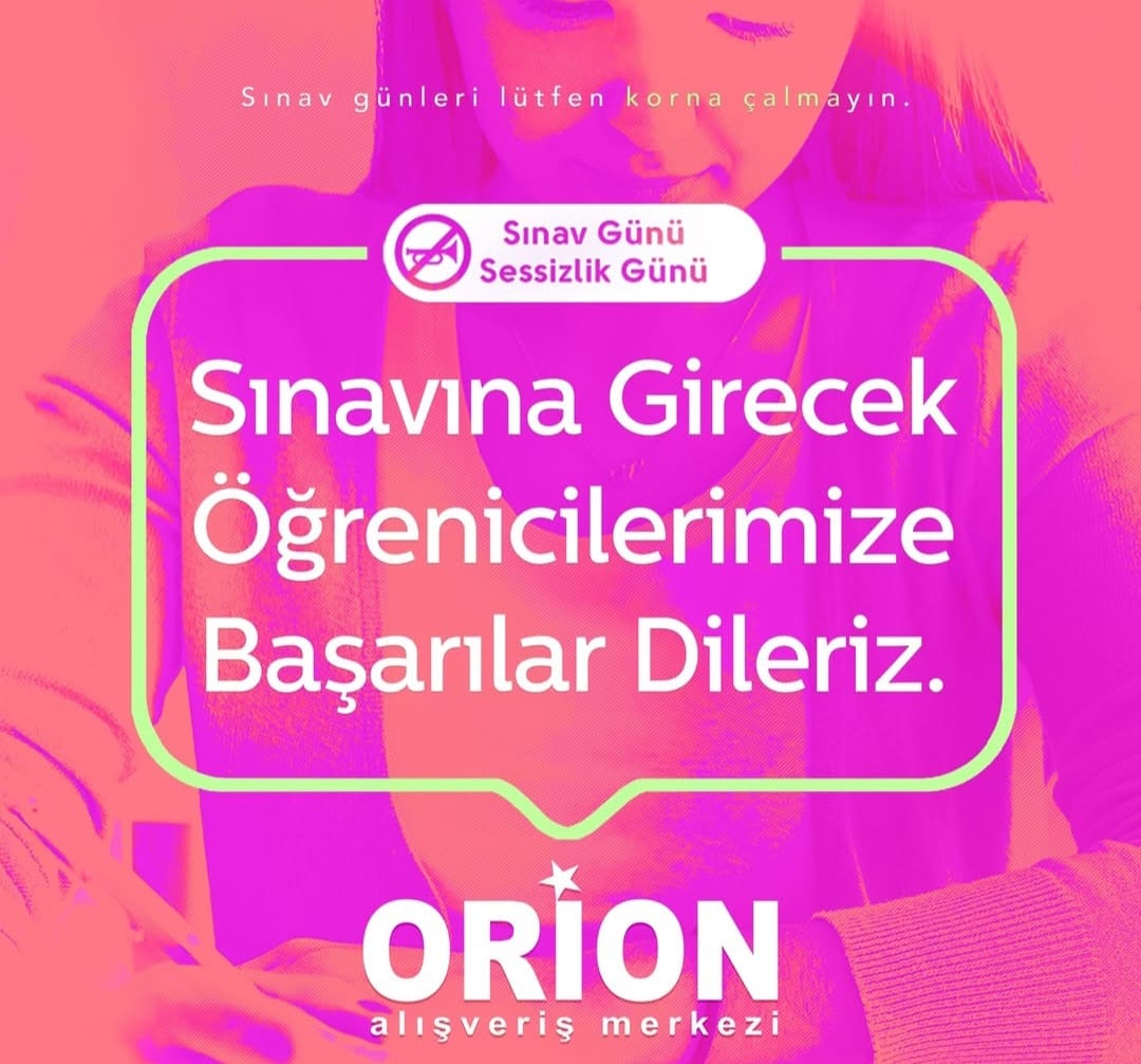 21-22 Haziran tarihlerinde sınava girecek tüm öğrencilerimize başarılar dileriz! 🏆

Sınav günlerinde, sokaklarda gürültü yapmayarak, korna ve yüksek seste müzik çalmayarak öğrencilerimize destek oluyoruz. 💜 #orion #sınav #sessizlik #sınavgünü #öğrenci #destek