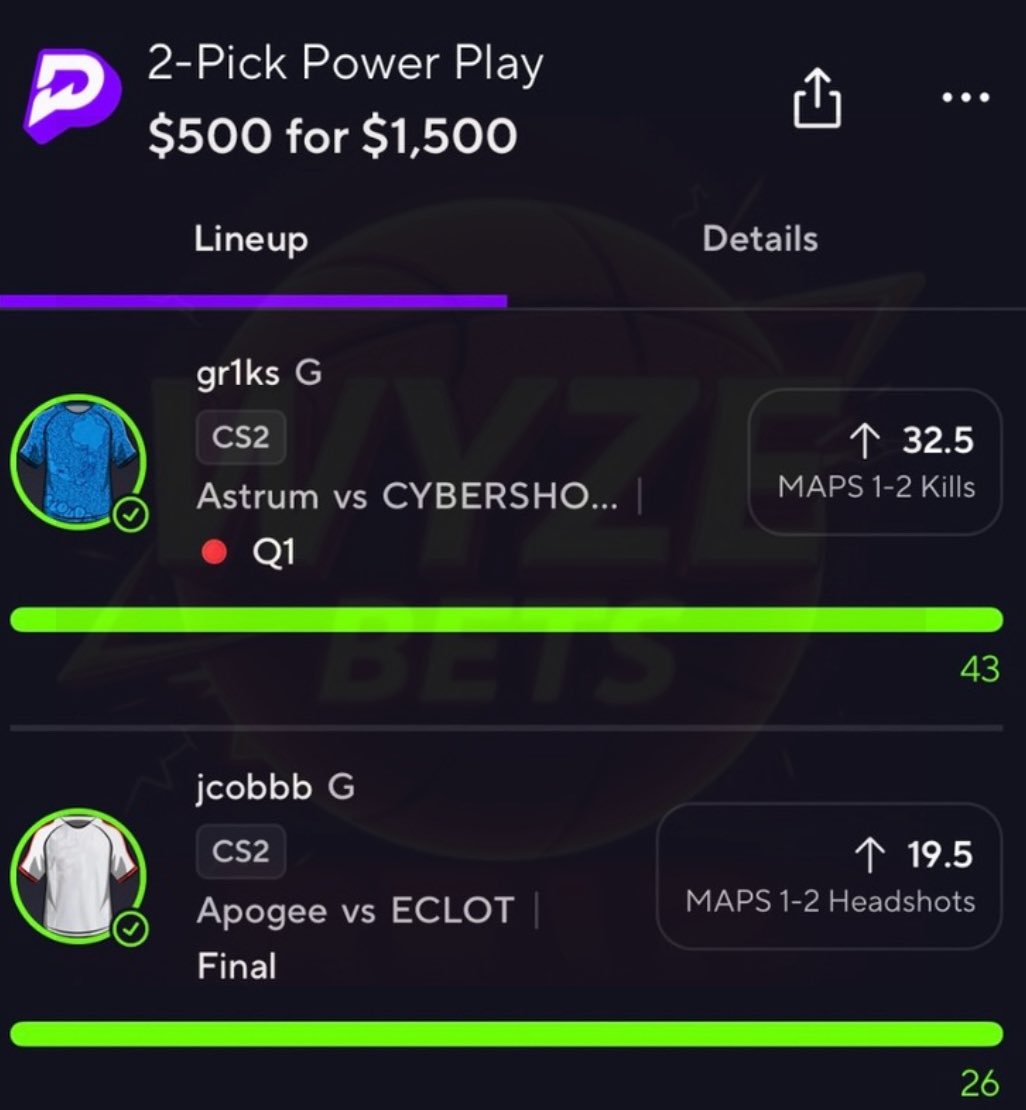 I GOT $$$ FOR A RANDOM FOLLOWER WHO LIKE/RT THIS TWEET 💰💚

CASH THE $1,500 E-Sports NUKE ☢️ PLAY!!! 🤯✅

Posted IN DubClub!!! 📲 

50% OFF VIP PLAYS ⬇️
dubclub.win/r/p/pri-mpt4x/…

#GamblingX | #PrizePicks