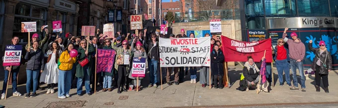 Newcastle picket line