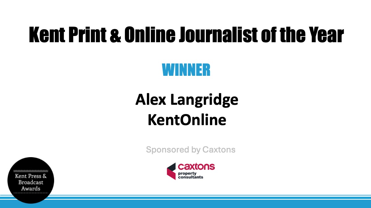 #KPBA Kent Print &amp; Online Journalist of the Year, sponsored by Caxtons Property Consultants, is <a href="/langridge_alex/">Alex Langridge</a> of <a href="/Kent_Online/">KentOnline</a>
