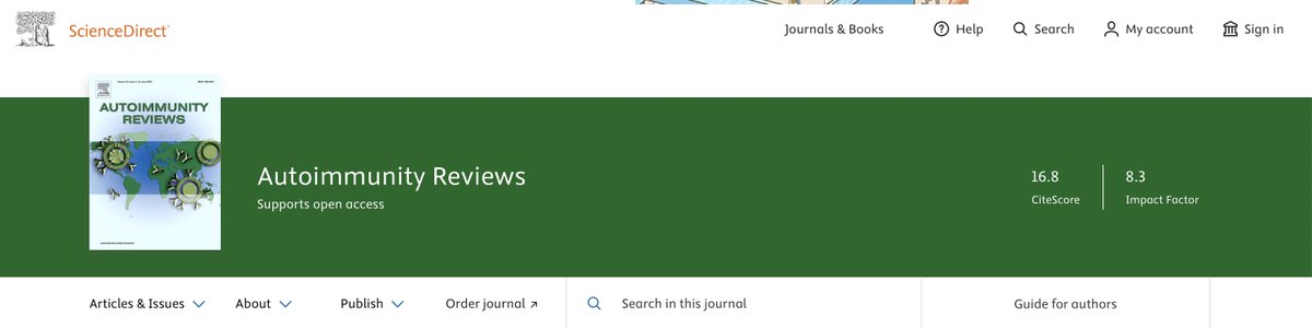 DBogdanos's tweet image. From the Editor-in-Chief: Autoimmunity Reviews maintains its strong performance with a new impact factor of 8.3, marking an unprecedented level of influence in the field of Autoimmunity
Congratulations to all
#AutoimmunityReviews #ImpactFactor #ResearchExcellence