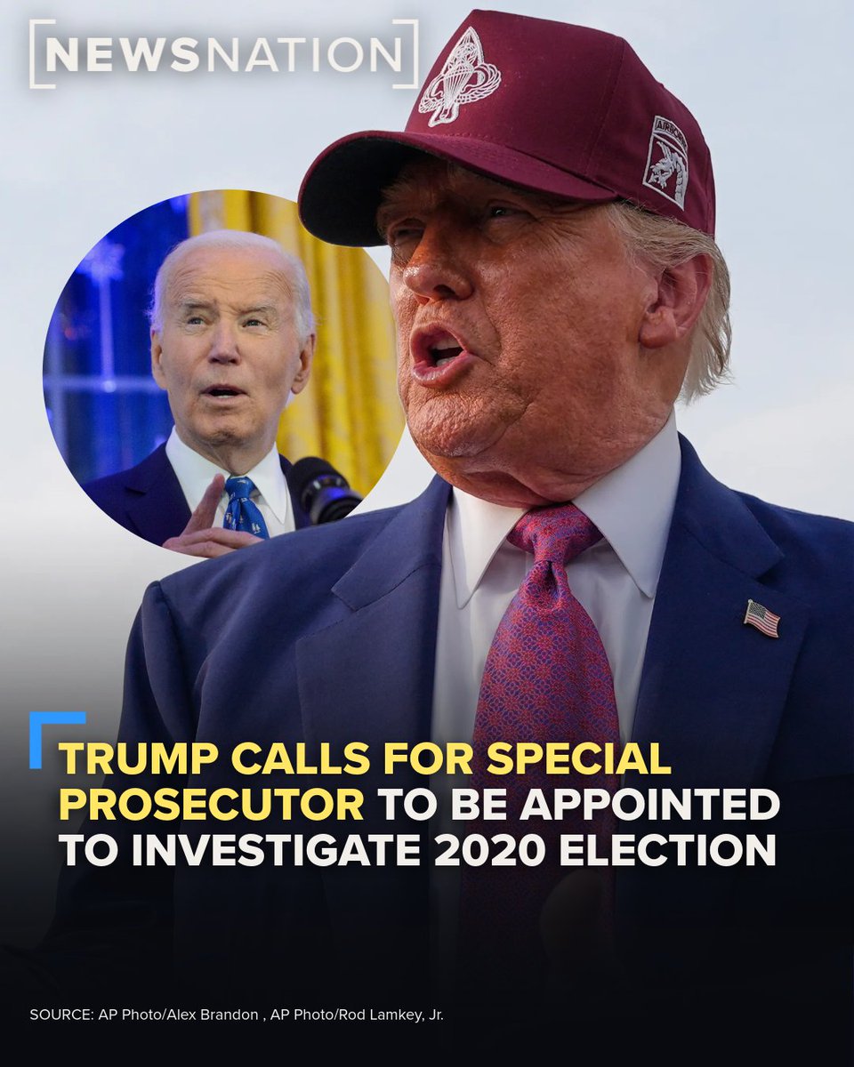 President Donald Trump is calling for a special prosecutor to be appointed to investigate what he called “total fraud” in the 2020 presidential election, he announced Friday on Truth Social. “This cannot be allowed to happen again,” Trump said.

More: tinyurl.com/5cfu8bw7