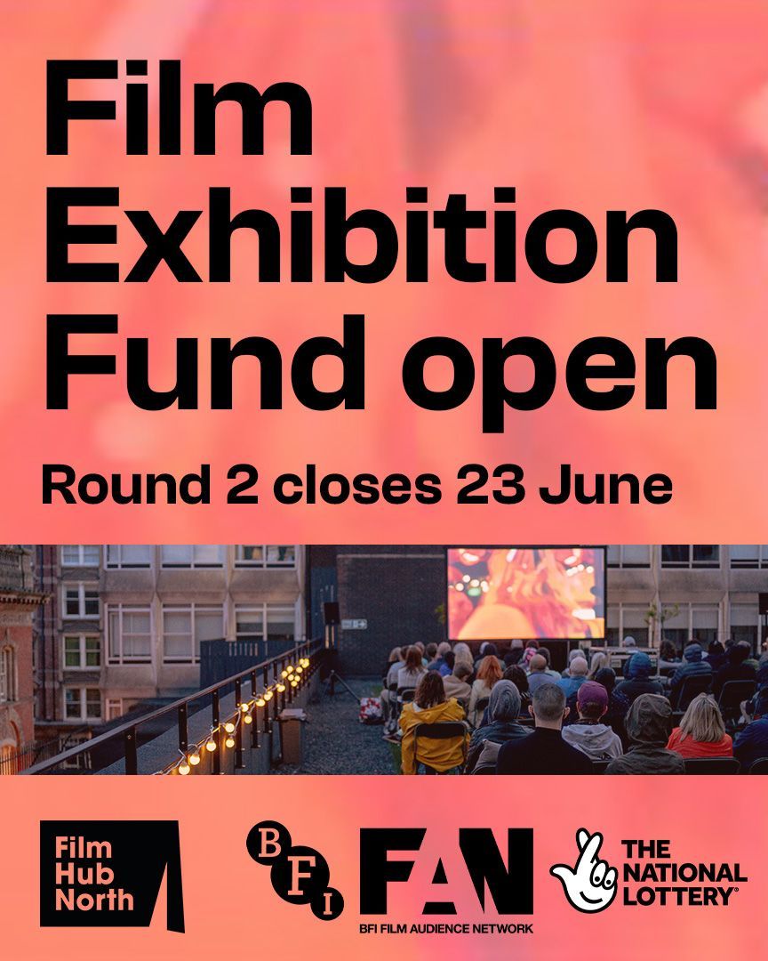 Exhibitors in the North – don’t miss out! Round 2 of our Film Exhibition Fund closes Monday 23 June ⏳ If you’re planning to screen British, indie or international films, apply now for up to £10k in support for programming, marketing, staffing and more. bit.ly/fhn-fef