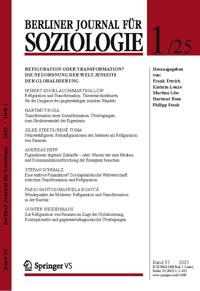 Heft 1/2025 des @BerlinerJournals ist erschienen. Es geht um:
#Refiguration oder #Transformation? Die Neuordnung der Welt jenseits der #Globalisierung