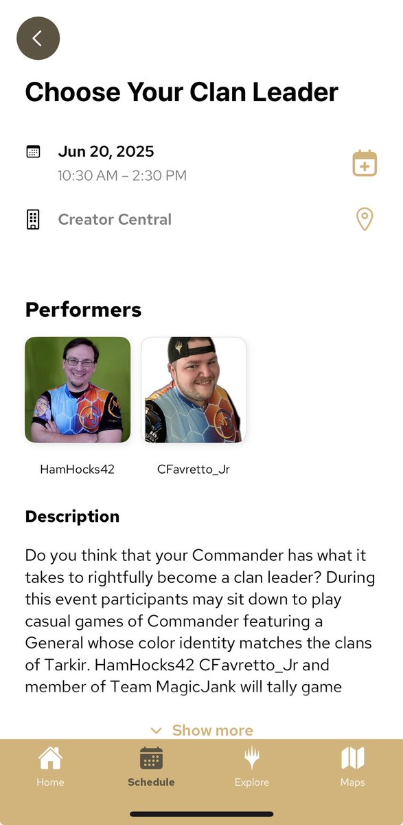 Does your commander have what it takes? 

Join me and <a href="/hocks42/">HamHocks42</a> from 10:30am-2:30pm in Creator Central to see who the new Clan Leaders of Tarkir will be! 

#MCVegas #MTGAmbassador