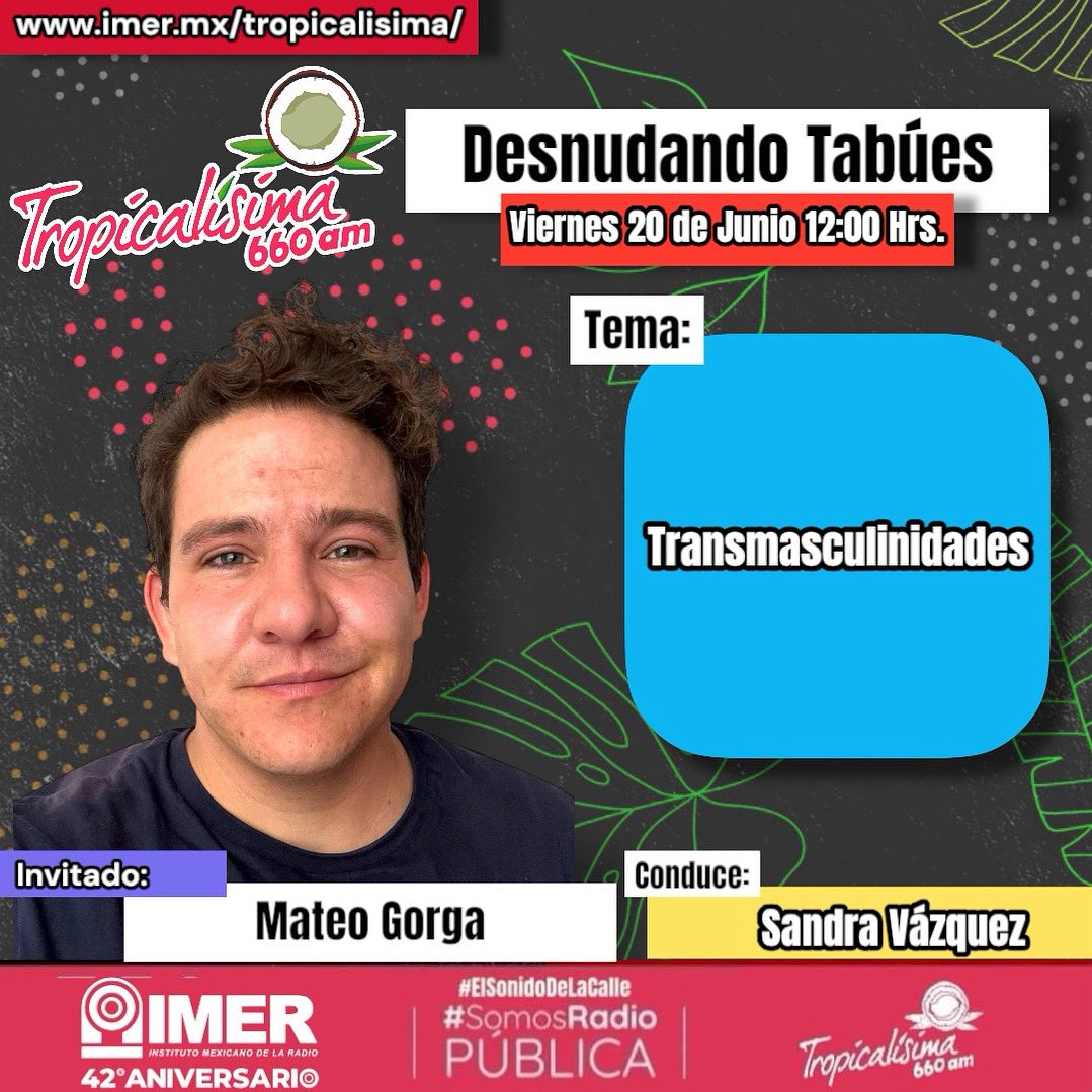 En el marco del Mes del #Pride, @gorganav estará con nosotrxs este viernes para compartirnos su experiencia como hombre trans dentro de la Comunidad LGBTIQ+. 🏳️‍⚧️🏳️‍🌈