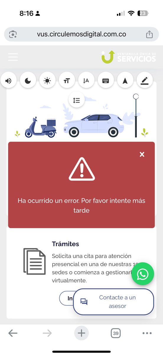 Gigi_3731's tweet photo. @VentanillaMov  cómo agendar cita si la plataforma no lo permite . Hay otro canal? https://t.co/P5jeUKU0wW
