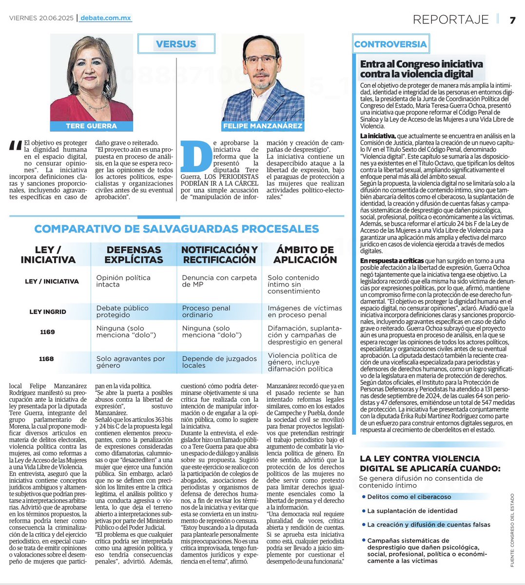 🚨PUEBLA, CAMPECHE, SINALOA …

Quieren criminalizar las libertades de expresión y de prensa mismas que la Presidenta <a href="/Claudiashein/">Claudia Sheinbaum Pardo</a> asegura están garantizadas en México 🇲🇽

#LeyCensura #LeyCiberCensura | Reportaje <a href="/ELDEBATE/">Debate</a>