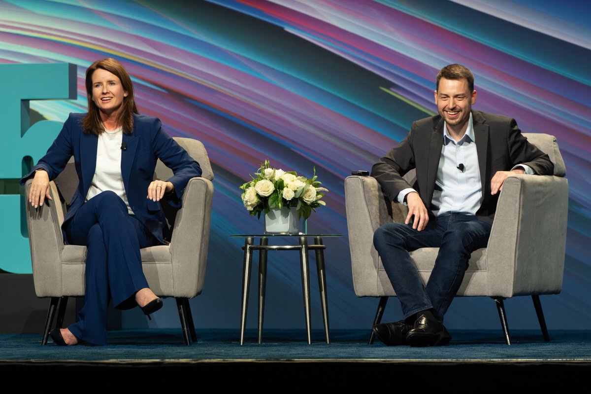 .<a href="/BNYglobal/">BNY</a>’s Leigh-Ann Russell and <a href="/CarnegieMellon/">Carnegie Mellon University</a>’s Zico Kolter took the #realinsite mainstage for an exciting conversation on the future of #AI in wealth management. The key to successful integration? It's all about systems that 🤖 react, 🧠 think and 🔗 interact.