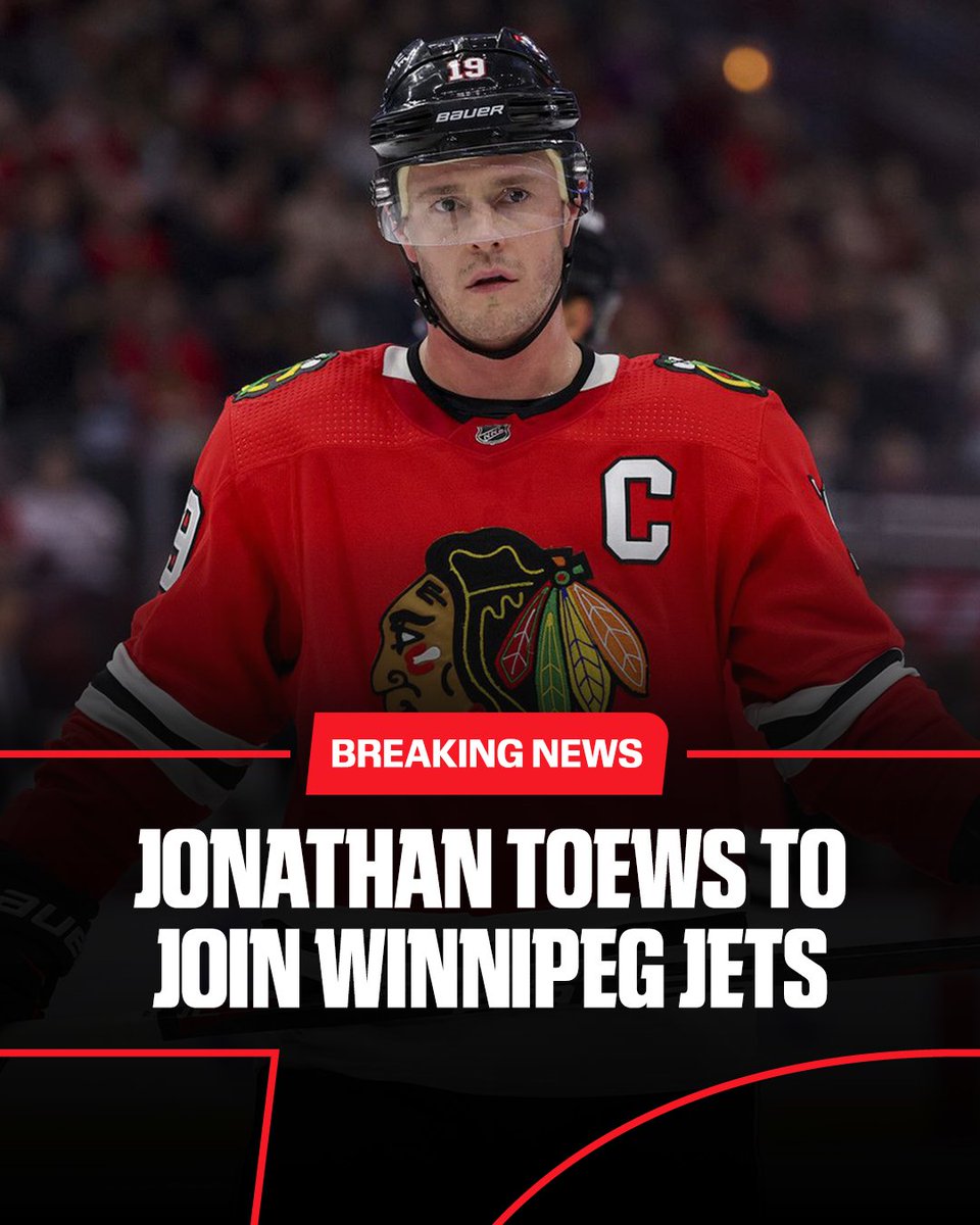 Breaking: Three-time Stanley Cup winner Jonathan Toews will make his return to the NHL in the fall with the Winnipeg Jets, the team announced.

Toews last played in 2023 with the Chicago Blackhawks.