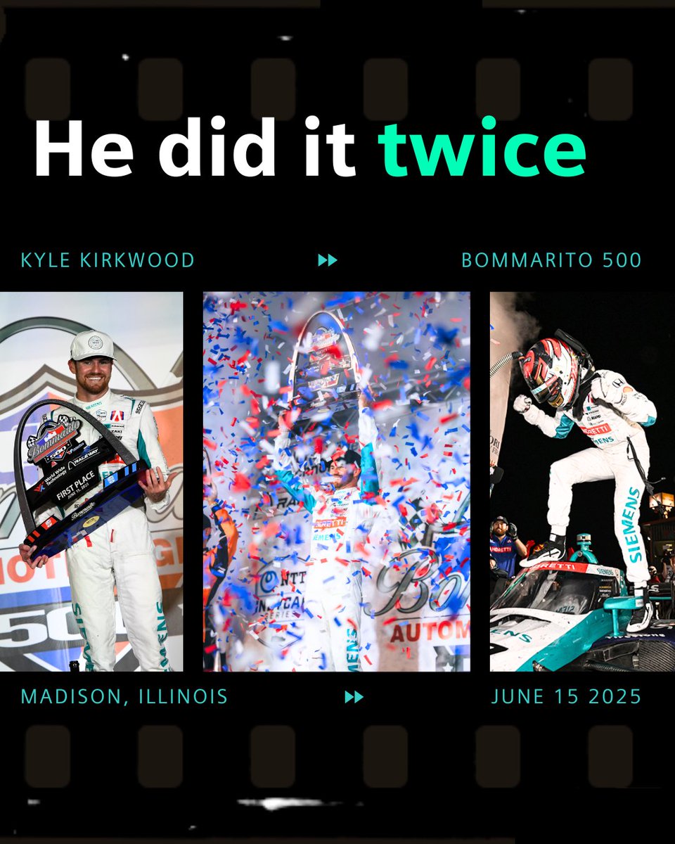 SiemensUSA's tweet image. Detroit 🏆
St. Louis 🏆
Next stop, #RoadAmerica 🔥
 
Congrats to @AndrettiIndy&apos;s @KKirkwoodRacing on dominating the track with the help of #SiemensXcelerator. Drop a 🏁 if you’re rooting for Kyle this weekend!
 
#INDYCAR