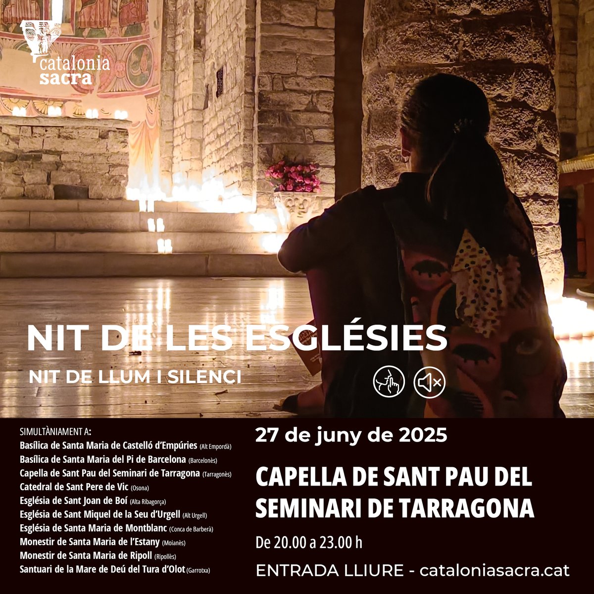 Museu Diocesà de Tarragona (@museudiocesatgn) on Twitter photo 𝐋'𝐄𝐒𝐓𝐈𝐔 𝐄́𝐒 𝐃𝐈𝐕𝐈́ | | Nit de les esglésies
Capella de Sant Pau del Seminari de Tarragona
27 de juny de 20 h a 23 h
👉 catsacra.com/event/nit-de-l…
<a href="/esglesiatgn/">Arquebisbat de Tarragona</a>
#esglésiadetarragona
#MDT #MuseuDiocesàTarragona 𝐋'𝐄𝐒𝐓𝐈𝐔 𝐄́𝐒 𝐃𝐈𝐕𝐈́ | | Nit de les esglésies
Capella de Sant Pau del Seminari de Tarragona
27 de juny de 20 h a 23 h
👉 catsacra.com/event/nit-de-l…
<a href="/esglesiatgn/">Arquebisbat de Tarragona</a>
#esglésiadetarragona
#MDT #MuseuDiocesàTarragona