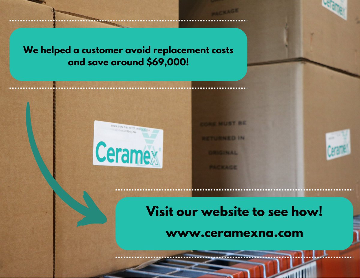 Fleet maintenance savings start with preventative maintenance schedule. At Ceramex, you can avoid unnecessary replacements, and lower total cost of ownership. 

See what you can save at hubs.ly/Q03rKm-Y0.

#FleetMaintenance #PreventativeMaintenance #LowerTCO #DPFRestoration