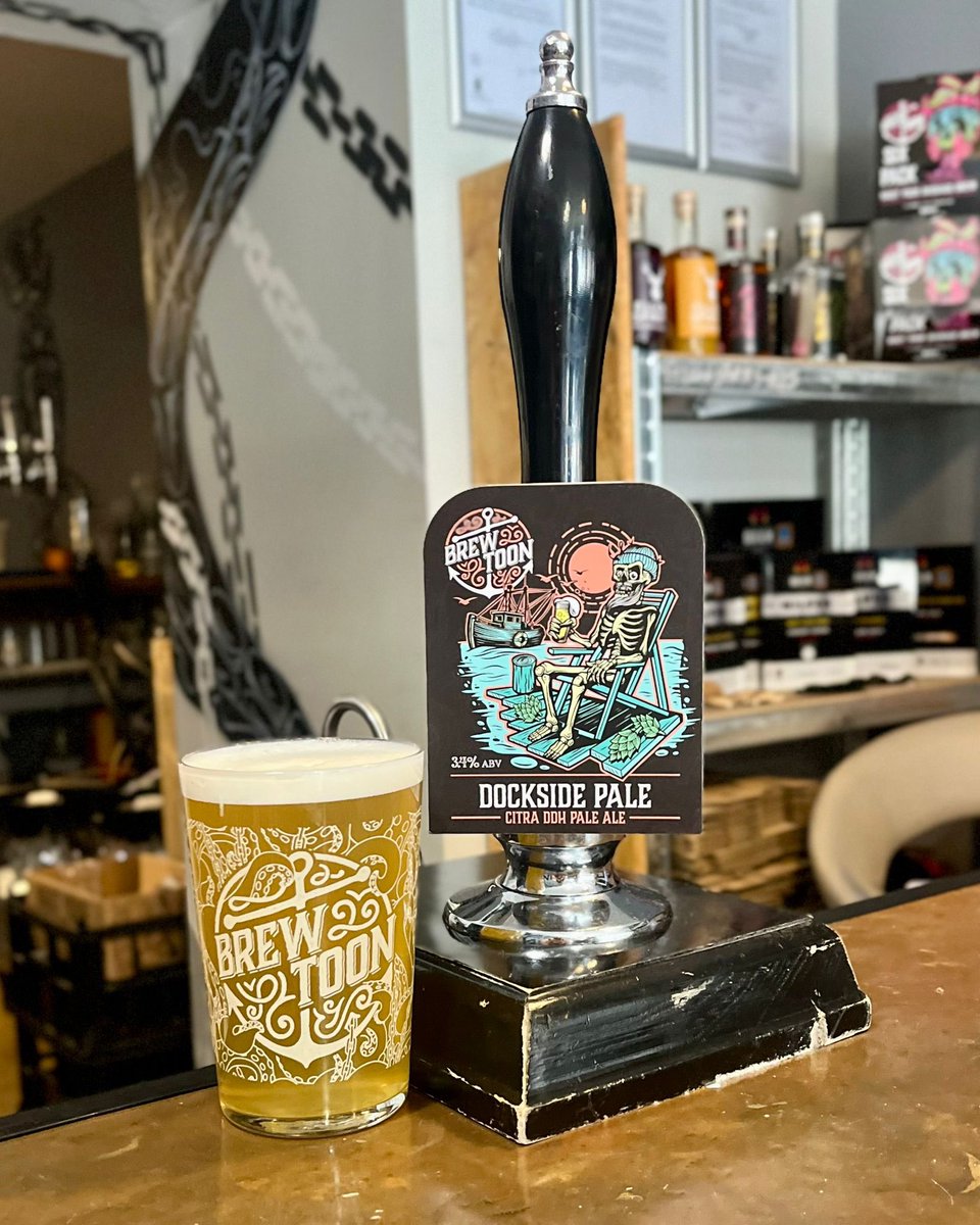 🍻‼️ CASK EXCLUSIVE ‼️🍻

Why not pop in this weekend to Brew Toon Bottle Shop &amp; Tasting Room to try our cask exclusive beer - Dockside Pale?! 🌊

A 3.4% Citra DDH Pale Ale 🏖️

Open til 8pm today &amp; tomorrow
