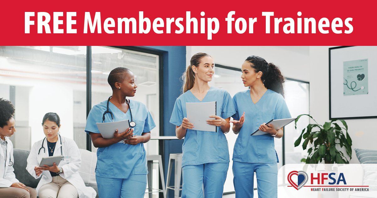 Did you know HFSA offers FREE membership to trainees!?

Physicians, nurses, pharmacists, PAs, PhD students, and medical students will receive all the benefits of HFSA membership including discounted rates to attend meetings, complimentary subscription to Journal of Cardiac