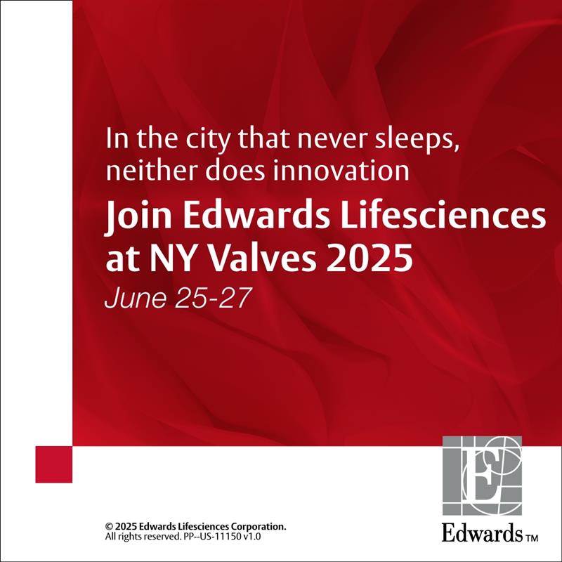 This summer, NY Valves returns. Join the excitement 
around the new Edwards Lifesciences TAVR indication at
 the Edwards symposium on Thursday 6/26. ow.ly/VGSi50WaW2n