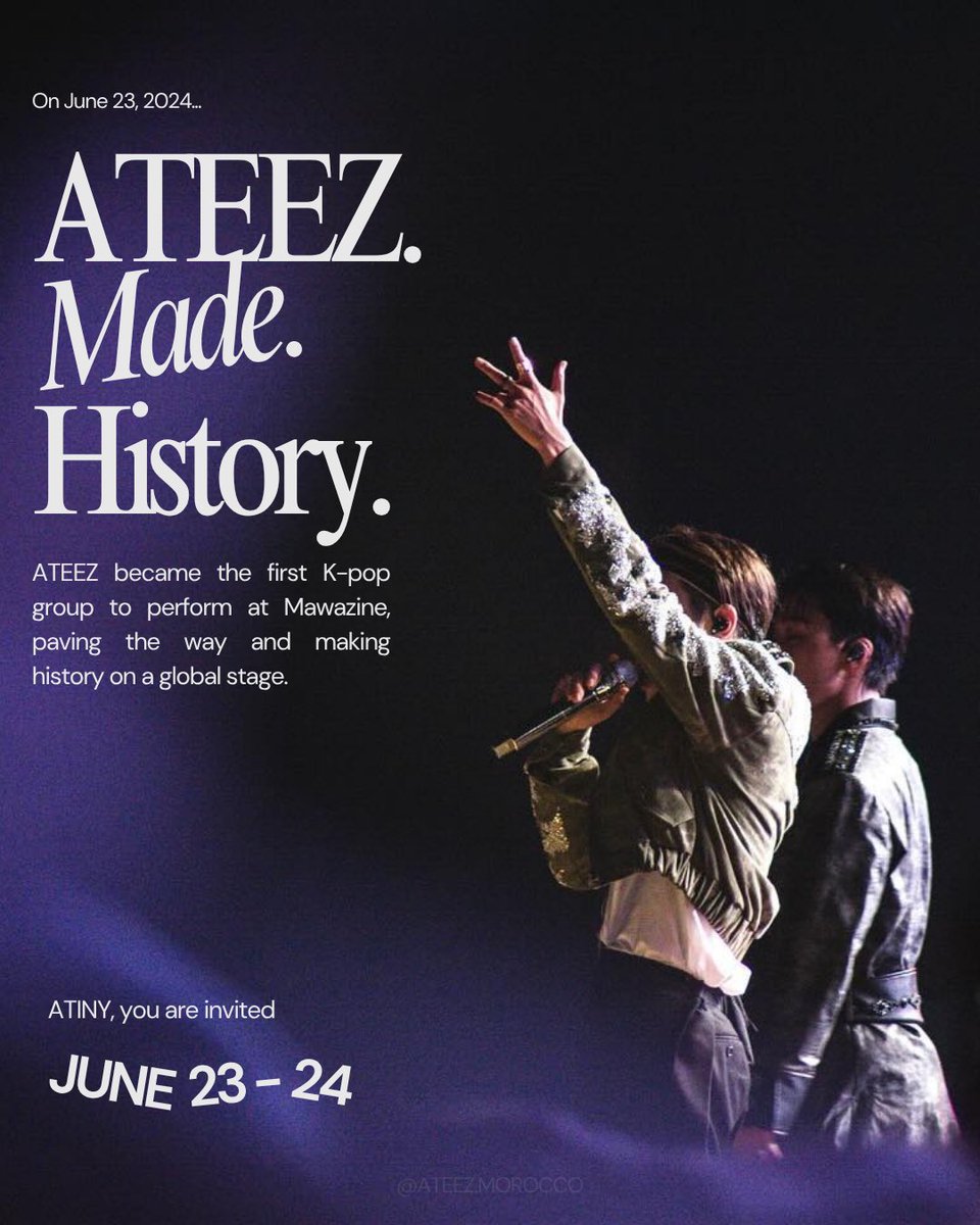 ATEEZMAD's tweet photo. ATINY, you are invited… 

A year ago, history was made with you. Now it’s time to relive it together. Check the full schedule, we’re looking forward to your participation ⏳

BACK TO MAWATEEZ
#MAWATEEZ1stAnniversary #MAWATEEZ #ATEEZ #에이티즈 @ATEEZofficial https://t.co/dX5Xm2msTP