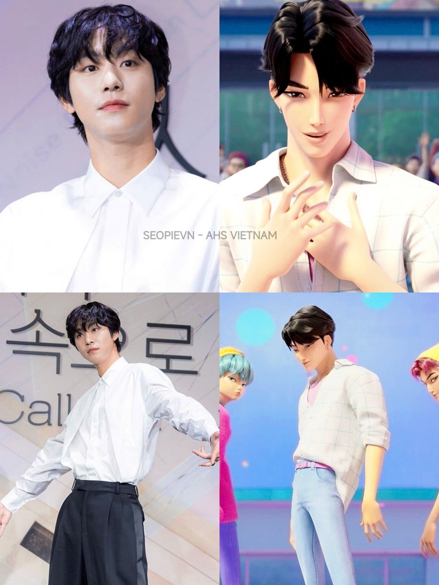 He sings well, and his English speaking voice is incredibly charming. That's why he was chosen to voice the character Jinu… 🥰
And they’re very handsome 🫠🫠
#AhnHyoSeop