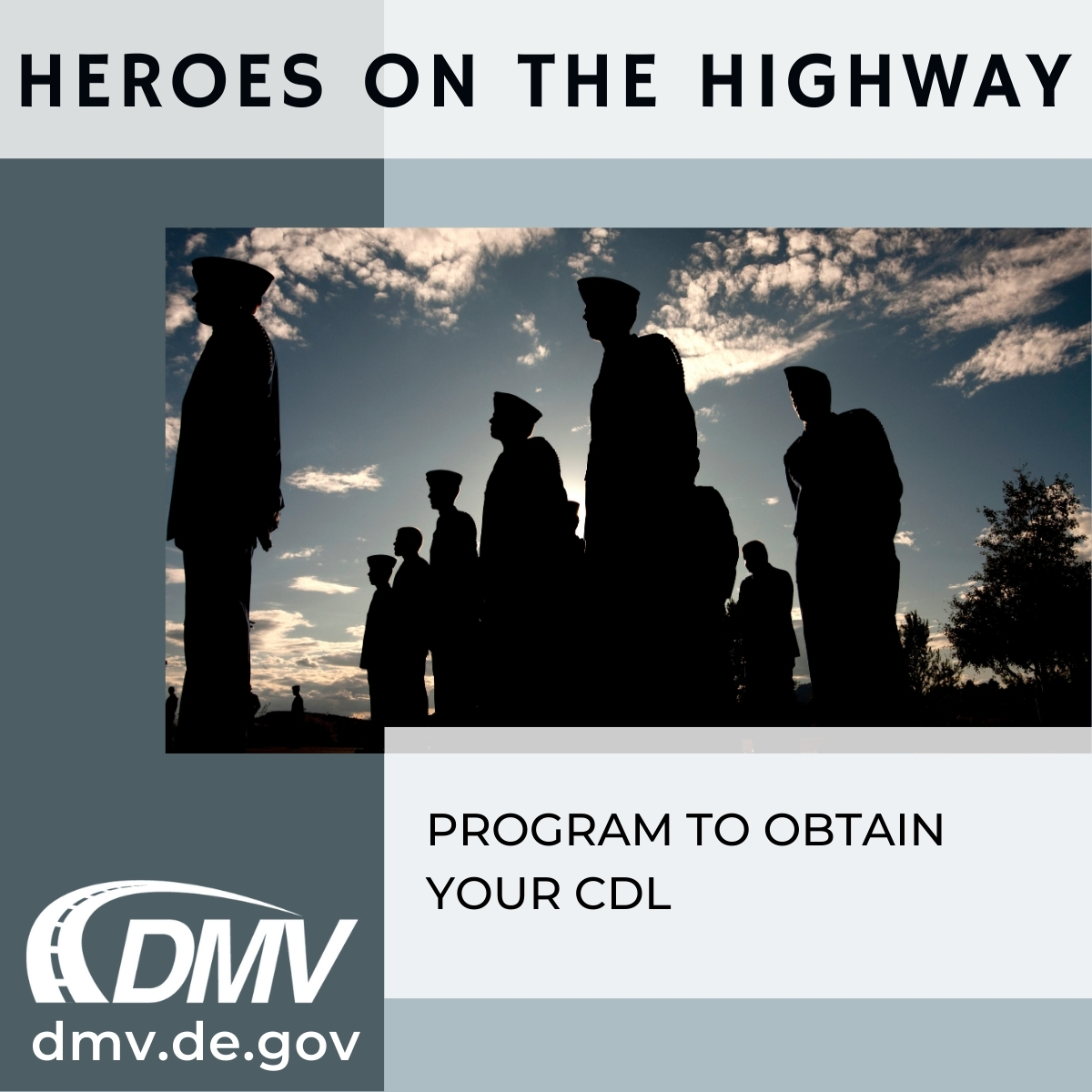 Veterans, ready to hit the road? Through the Heroes on the Highway program, you can apply to obtain your CDL. For more information and additional military services, visit bit.ly/4d7XUaX. #ThankYouForYourService #VeteranServices #HonoringOurVeterans