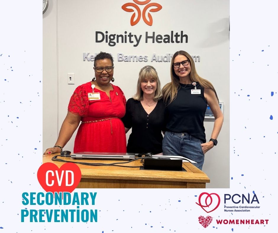 HeartNurses's tweet image. Prevent the next event, together. 💙
We're proud to partner with @DignityHealth and @WomenHeartOrg for an educational event on secondary prevention of #heartattack and #stroke. Let's turn guidelines into life-saving practice!