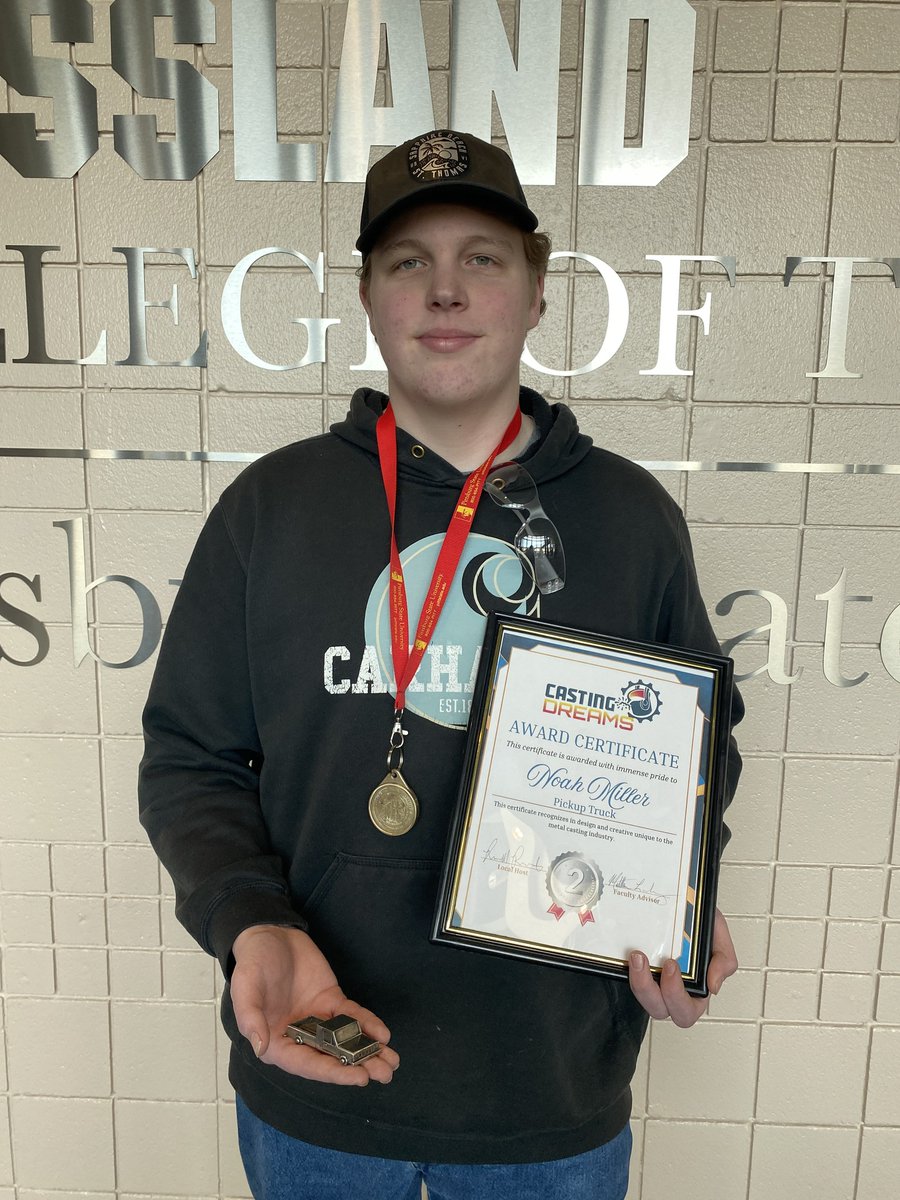 METALforAmerica's tweet image. With help from METAL partner @FEF_INC&apos;s High School Outreach program, Noah Miller turned imagination and creativity into a winning casting at the Casting Dreams competition.🔥

Read his story: brnw.ch/21wTyIE
#CastingDreams #Metalcasting #STEMed #ManufacturingCareers