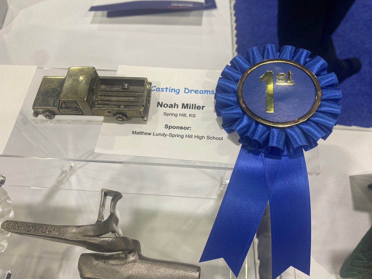 METALforAmerica's tweet image. With help from METAL partner @FEF_INC&apos;s High School Outreach program, Noah Miller turned imagination and creativity into a winning casting at the Casting Dreams competition.🔥

Read his story: brnw.ch/21wTyIE
#CastingDreams #Metalcasting #STEMed #ManufacturingCareers