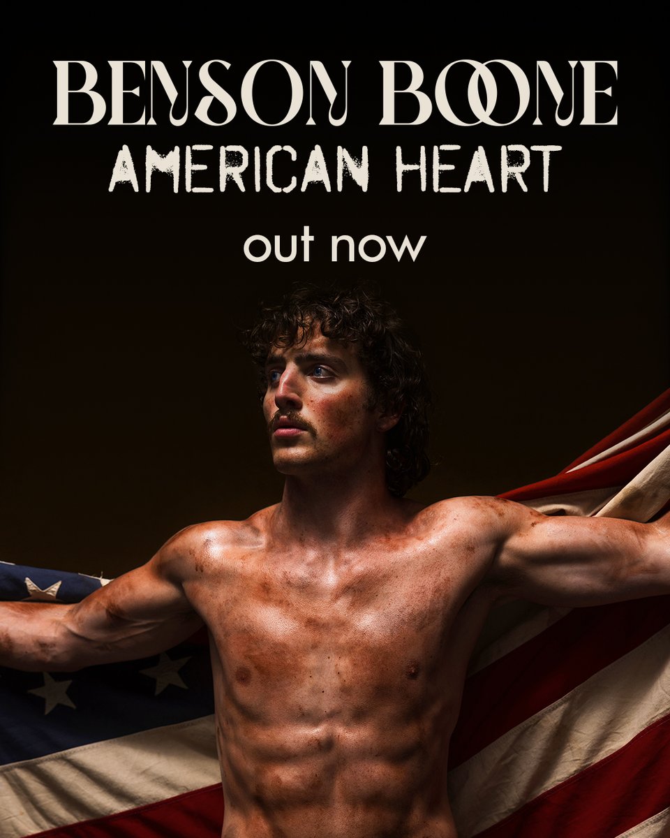 .<a href="/bensonboone/">Benson</a>'s second studio album 'AMERICAN HEART' is out NOW! ♥️

🔗: bit.ly/3HQfrcL