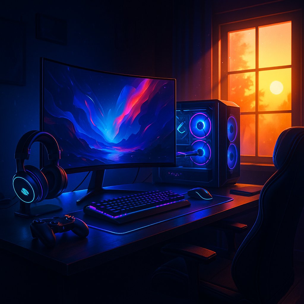 CorepulseShop's tweet image. Sonnenschein da draußen, RGB im Zimmer. ☀️🎮
Das Wochenende ruft – und dein Setup antwortet mit Style.
CorePulse bringt Sommer-Feeling ins Gaming.
👉 corepulse.shop
#CorePulse #SummerSetup #WeekendVibes