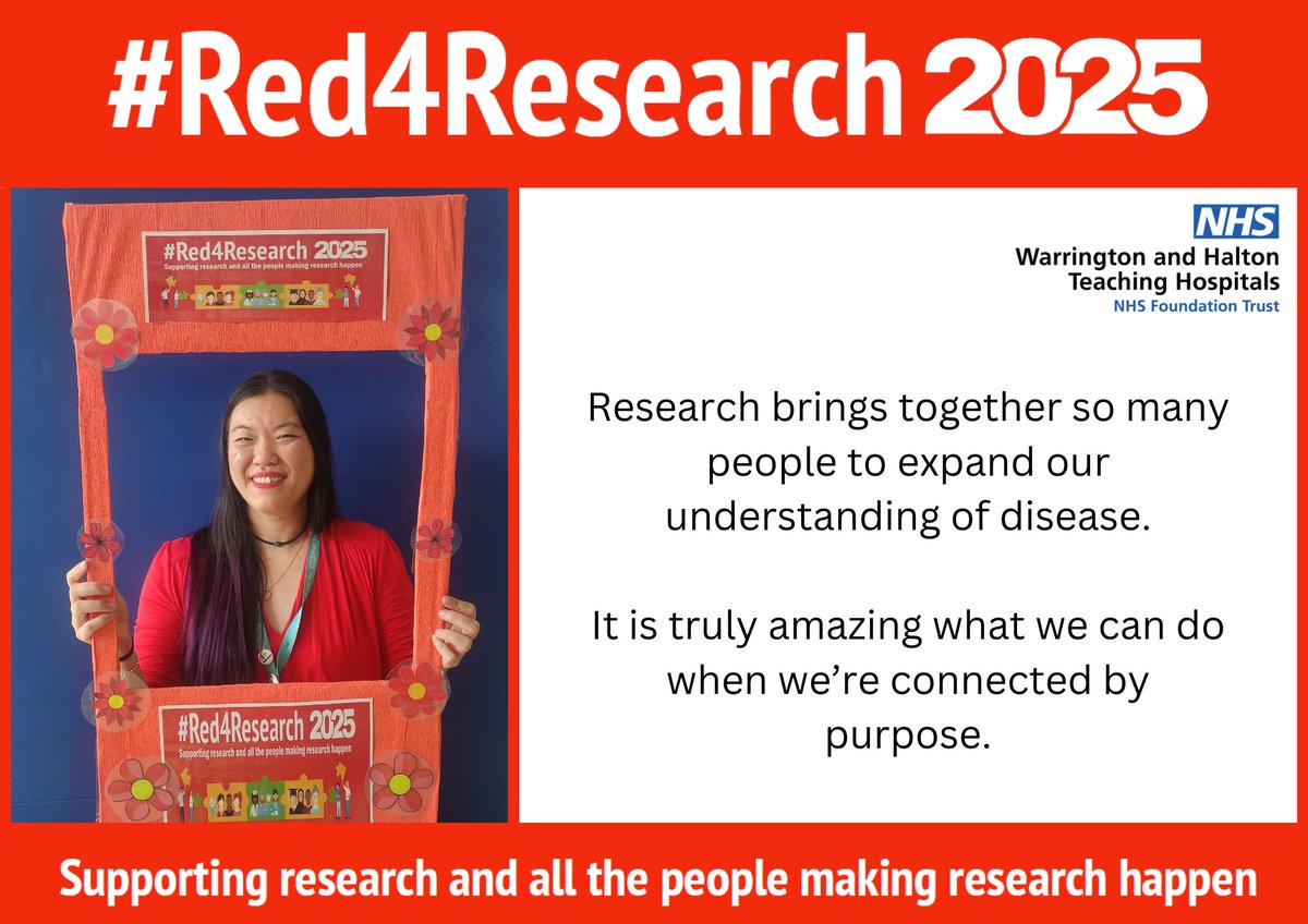 #Red4Research Day

"Research brings together so many people to expand our understanding of disease. It is truly amazing what we can do when we're connected by purpose."