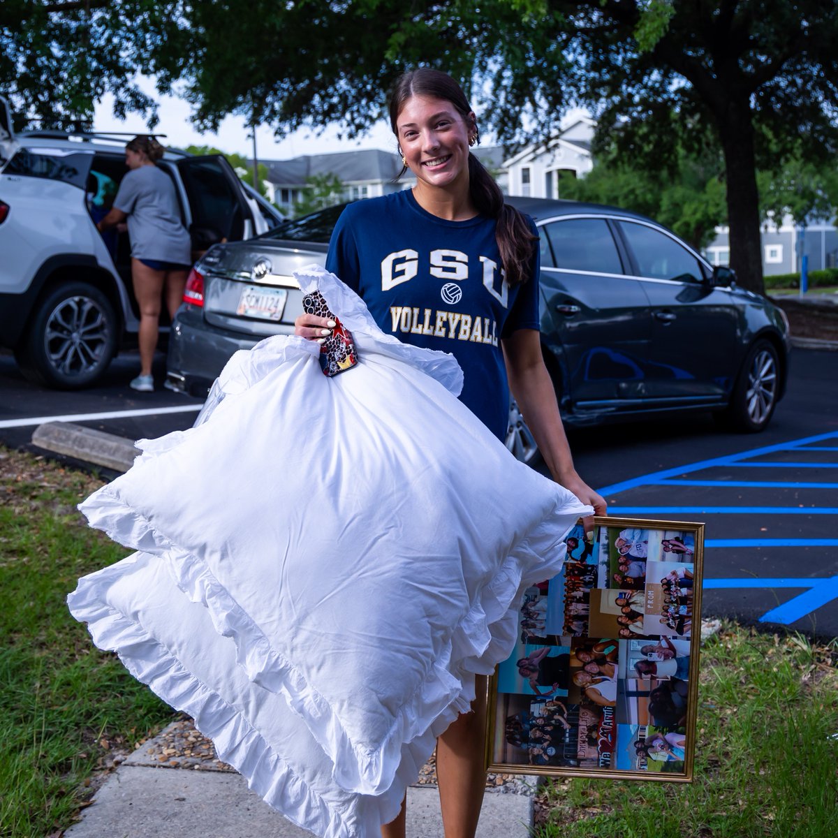 GSAthletics_VB's tweet image. All moved in 😀

#HailSouthern