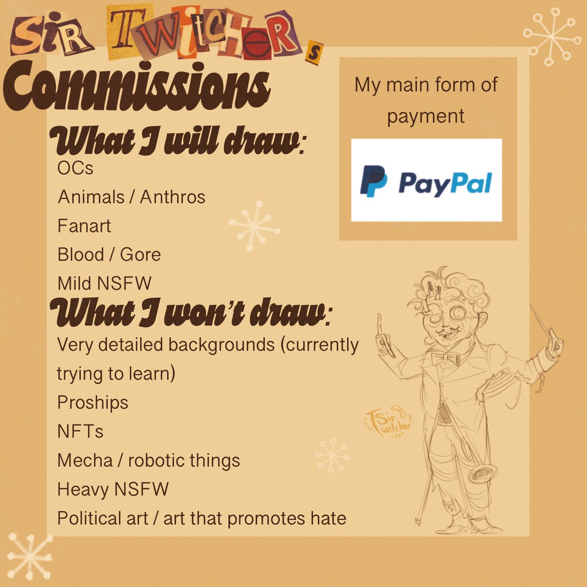 A MUCH NEEDED UPDATED COMMISSION SHEET ! pretty please consider me! &lt;3 
#outlasttrials #TheOutlastTrials #commissionsopen #Commission