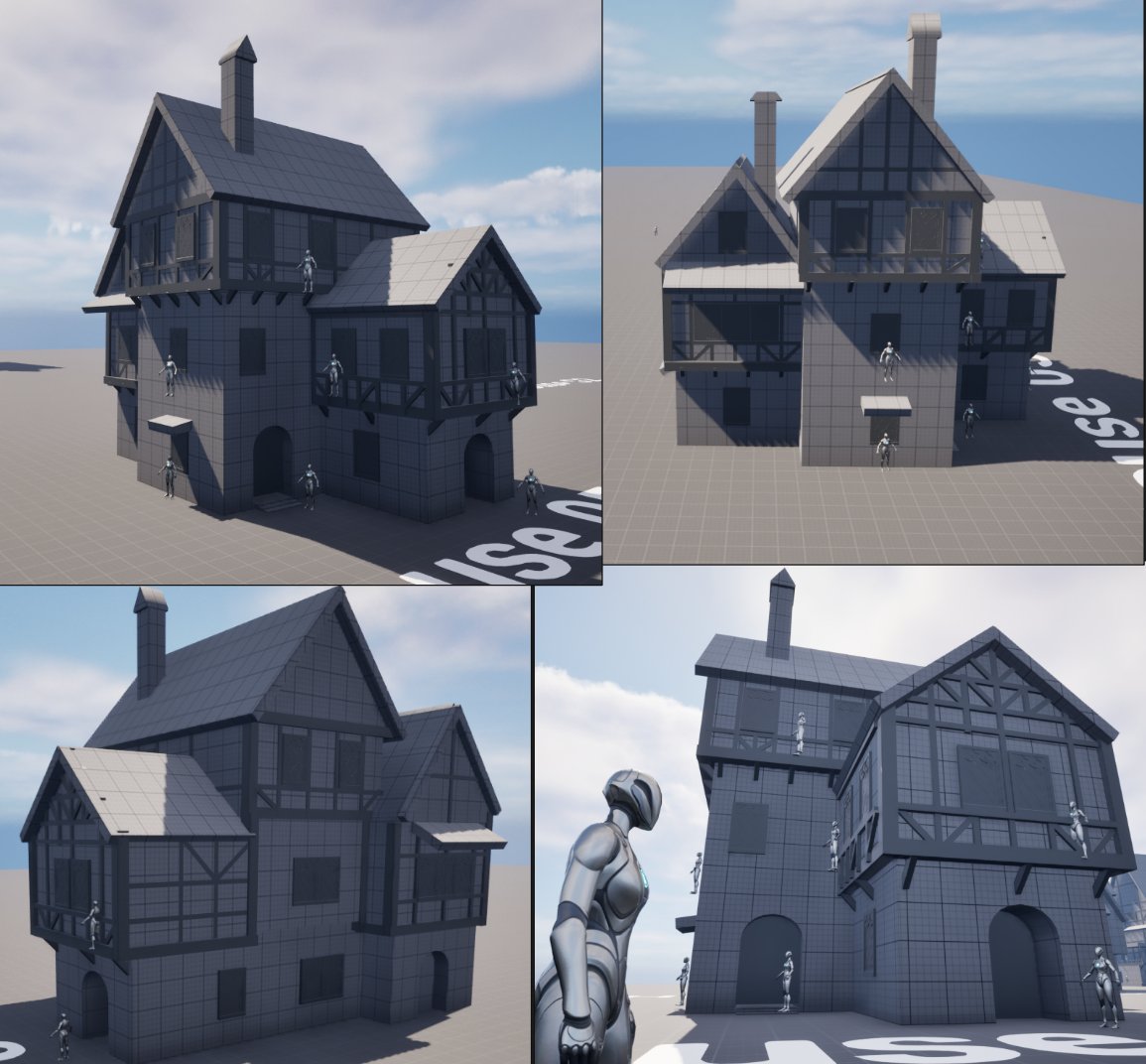 Katy_Mariee's tweet image. 🛠️ Week 01 | 3D Dev Update!
Been tweaking scale + measurements to make gameplay feel right — doorways, ledges, windows, doors, all getting refined. Still gotta fix the rest of the buildings in the blockout scene, but it’s coming together!
#GameDev #3DArt #Blockout #LevelDesign