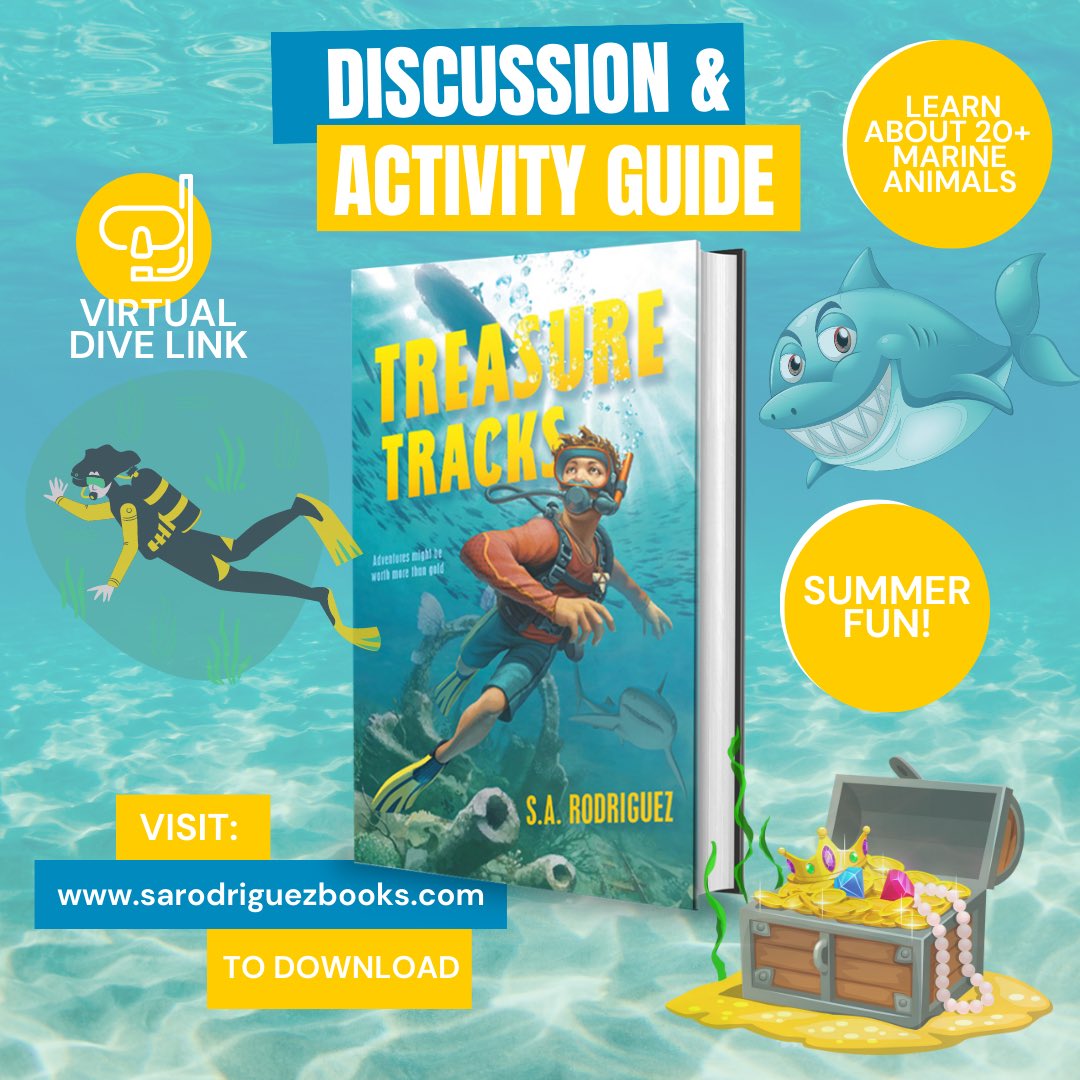 Happy first day of summer! 😎
For a splashy summer read, dive into Treasure Tracks—an action-packed middle-grade adventure full of family fun and a hunt for sunken treasure in the magical Florida Keys. 🤿

Plus, check out the Discussion &amp; Activity Guide: mackidsschoolandlibrary.com/discussion-gui…