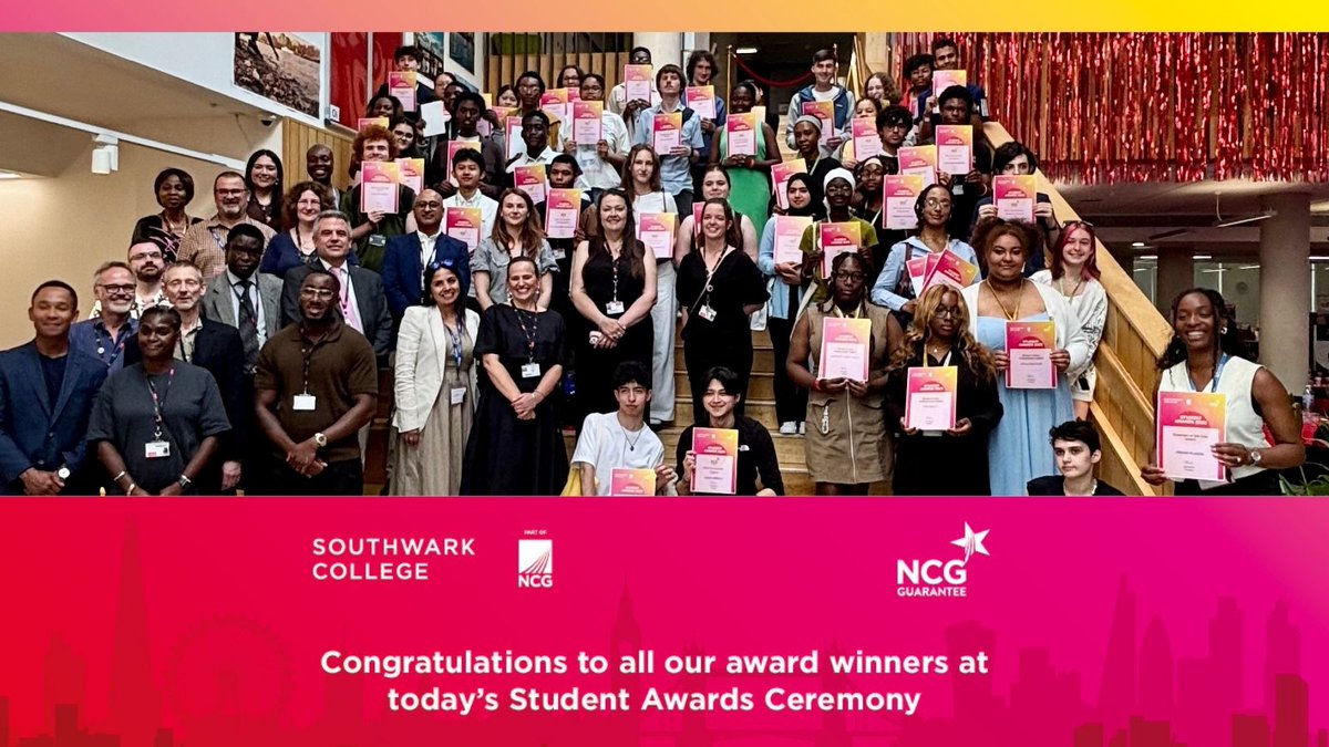 Well done to all of our students who have demonstrated dedication, talent, and perseverance this year. Your hard work has paid off!

Keep aiming high, the future is yours! 

#SouthwarkCollege #StudentAwards  #NextSteps  #GetReadyForYourFuture