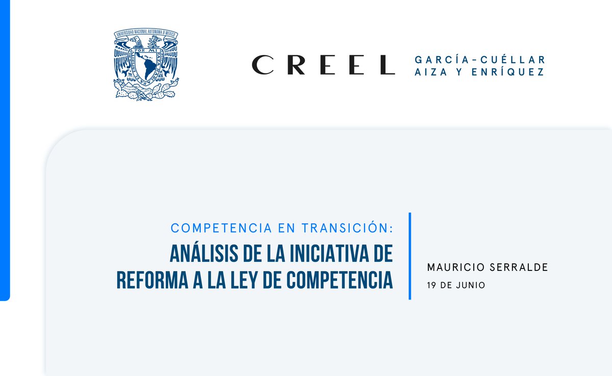 Con mucho gusto les compartimos la participación de nuestro socio, Mauricio Serralde, en el foro “Competencia en Transición: Análisis de la Iniciativa de Reforma a la Ley de Competencia” realizado el pasado 19 de junio en la Ciudad de México, organizado por la <a href="/UNAM_MX/">UNAM</a>