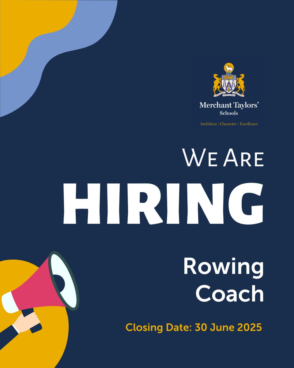 We’re Hiring: Rowing Coach 🚣‍♂️ 

Are you passionate about rowing and inspiring young athletes?

We’re looking for an enthusiastic and motivational Rowing Coach to lead and support our School’s rowing provision. The role involves working with senior pupils during term time, with