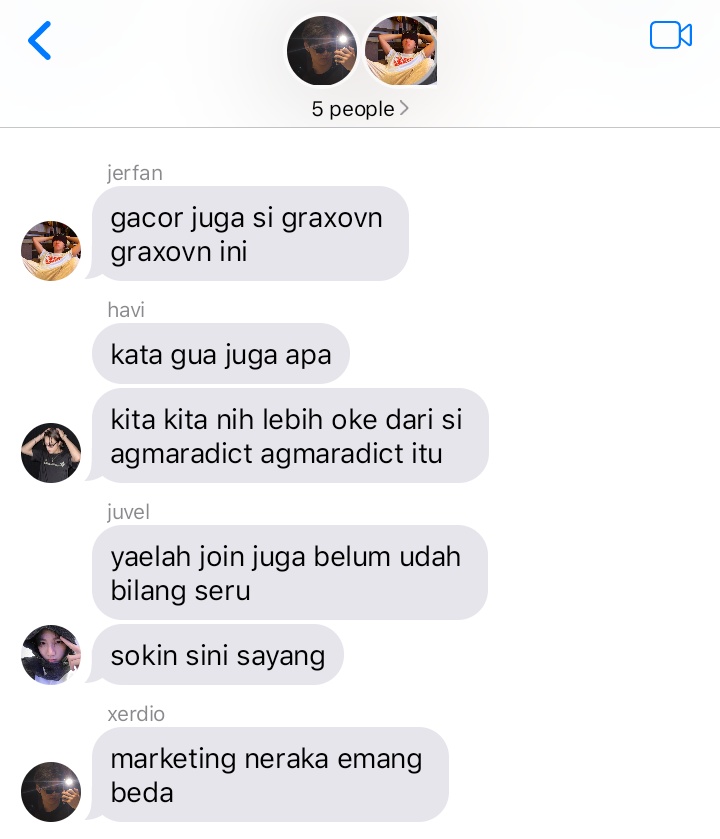 ❓ miwwww, ga mau buat long au yg graxovn gitu kyk agmaradict? mereka seru juga 😂
💬 kalo setengil enih bisa disimpulkan no #tellonym  tellonym.me/greynism/answe…