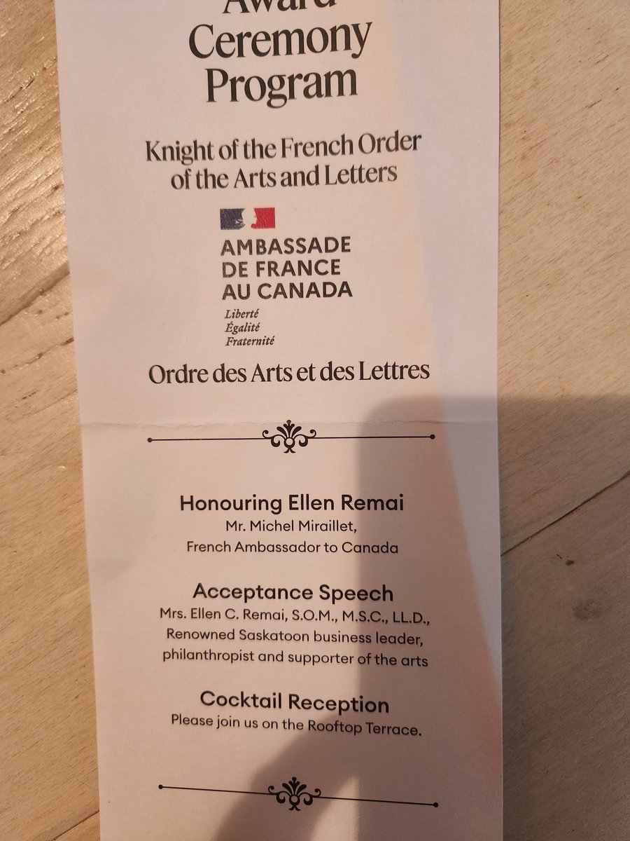 VIDOInterVac's tweet image. Congratulations to Ms. Ellen Remai on being honoured as a Knight of the French Order of the Arts and Letters. A well-deserved honour recognizing her outstanding dedication to the arts and philanthropic leadership in Saskatchewan and beyond. An inspiring moment for our community.