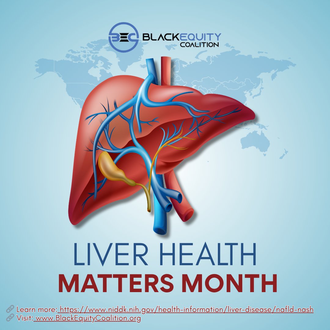 Black Equity Coalition (BEC) (@blackequitybec) on Twitter photo Liver Health Matters Month — Let’s Talk Liver Health!
This month, the Black Equity Coalition (BEC) joins the National Institute of Diabetes and Digestive and Kidney Diseases <a href="/NIDDKgov/">NIDDK</a> in raising awareness of nonalcoholic fatty liver disease (NAFLD) and nonalcoholic Liver Health Matters Month — Let’s Talk Liver Health!
This month, the Black Equity Coalition (BEC) joins the National Institute of Diabetes and Digestive and Kidney Diseases <a href="/NIDDKgov/">NIDDK</a> in raising awareness of nonalcoholic fatty liver disease (NAFLD) and nonalcoholic