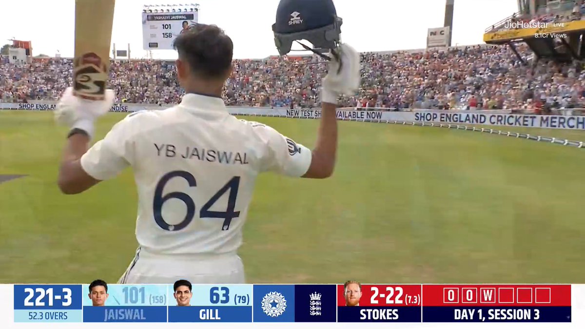 LEEDS GIVING A STANDING OVATION TO YASHASVI JAISWAL. 🙇‍♂️