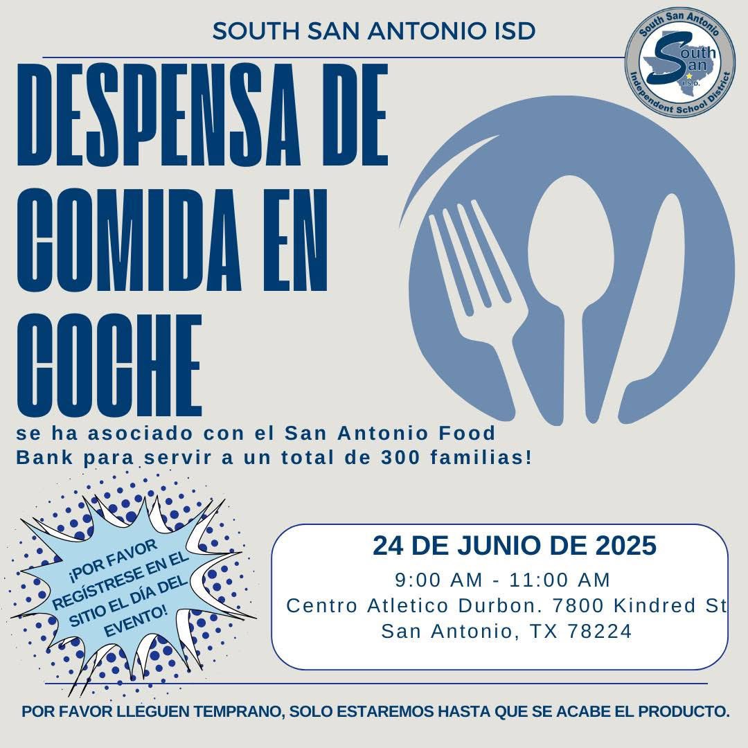 Join us on Tuesday, June 24 from 9:00-11:00AM at the Durbon Athletic Center parking lot for our monthly community food drive! We advise everyone to arrive early as it is a first come, first serve basis.