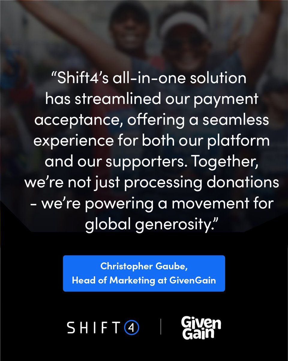 Shift4 (@shift4) on Twitter photo GivenGain, the global fundraising platform behind campaigns in 170+ countries, partnered with Shift4 to deliver a unified giving experience.
Our nonprofit-tailored solution enabled <a href="/GivenGain/">GivenGain Foundation</a> to consolidate and streamline their tech stack. Now, they can easily handle a wide GivenGain, the global fundraising platform behind campaigns in 170+ countries, partnered with Shift4 to deliver a unified giving experience.
Our nonprofit-tailored solution enabled <a href="/GivenGain/">GivenGain Foundation</a> to consolidate and streamline their tech stack. Now, they can easily handle a wide