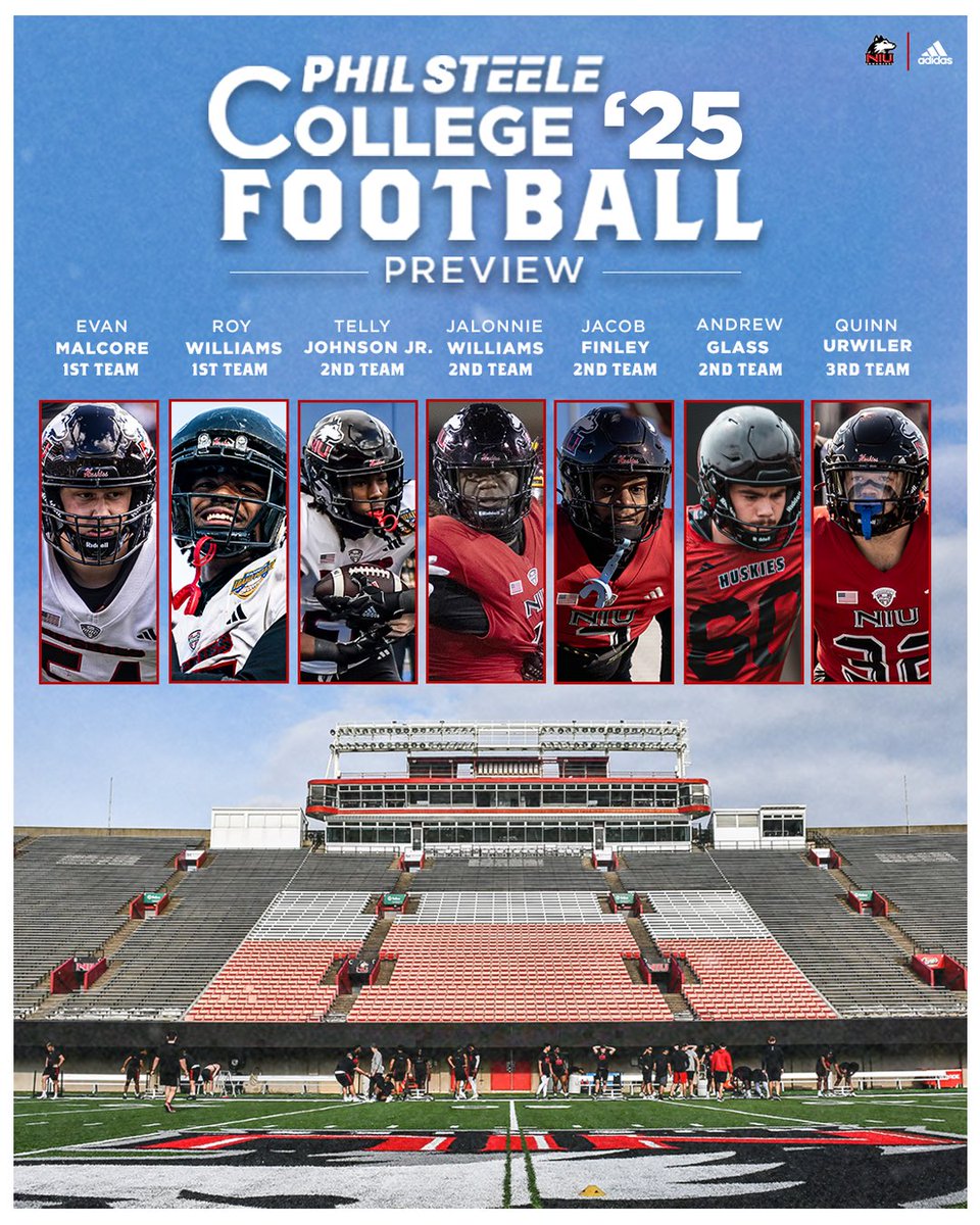 NIU Football (@niu_football) on Twitter photo We see a few HUSKIES on the Phil Steele preseason All-MAC list 👀📋<a href="/philsteele042/">Phil Steele</a>
#HuntForOne 🐾 | #TheHardWay 🦴 We see a few HUSKIES on the Phil Steele preseason All-MAC list 👀📋<a href="/philsteele042/">Phil Steele</a>
#HuntForOne 🐾 | #TheHardWay 🦴