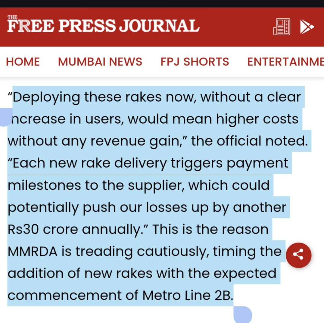JaaTeri's tweet photo. @CMOMaharashtra @Dev_Fadnavis @DrSanMukherjee your intervention needed in public interest.

Monorail travellers are suffering. The reason why @MMRDAOfficial and @monorail_mumbai are not using the new trains... Is this public transport or private?
 https://t.co/roTFGgrvm2 https://t.co/4TAYdg3soO