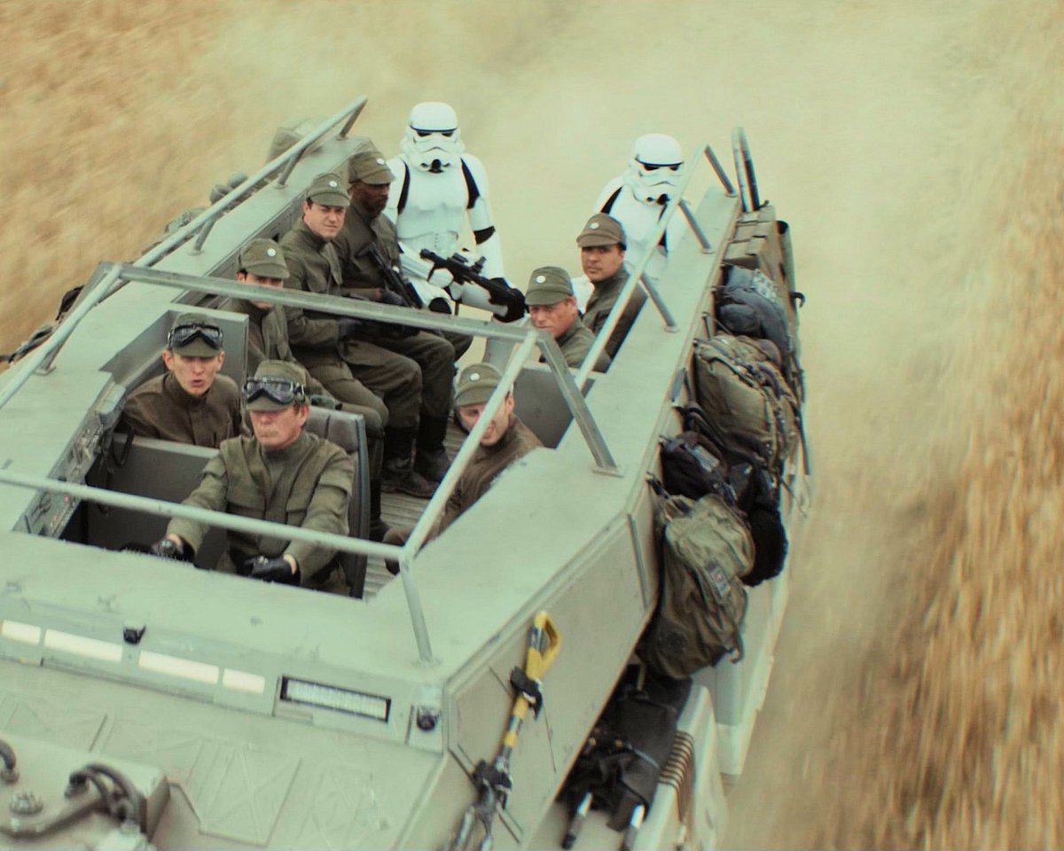 j50nsy's tweet photo. Stormtroopers in an Imperial Troop Transporter on Mina-Ray shortly before Cassian Andor blows them up using a stolen Tie Avenger.

#starwars #Andor #stormtrooper #mina-rau #tieavenger https://t.co/5uYhAXdb4U