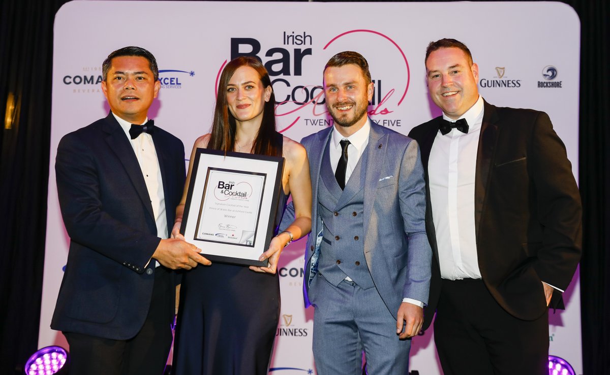 We’re delighted to share that the Prince of Wales Bar at #AshfordCastle has been awarded Signature Cocktail of the Year at the inaugural Irish Bar &amp; Cocktail Awards this week! 🍸 

A proud moment for a talented team that puts care and craft into every detail.

#RedCarnationHotels