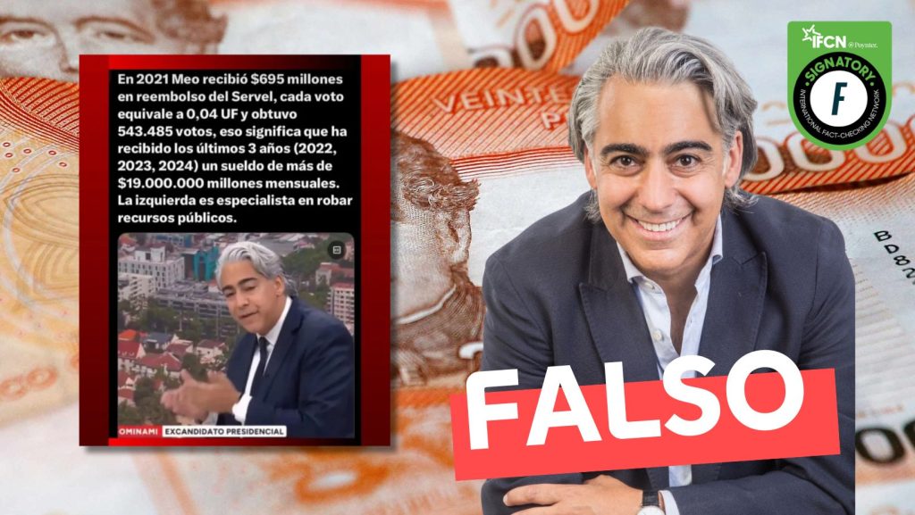 🔎 #FactChecking | En redes sociales circula una afirmación que asegura que Marco Enríquez-Ominami habría recibido $695 millones en reembolso del Servel por su candidatura presidencial de 2021, y que estaría recibiendo un “sueldo” mensual superior a $19 mil millones desde