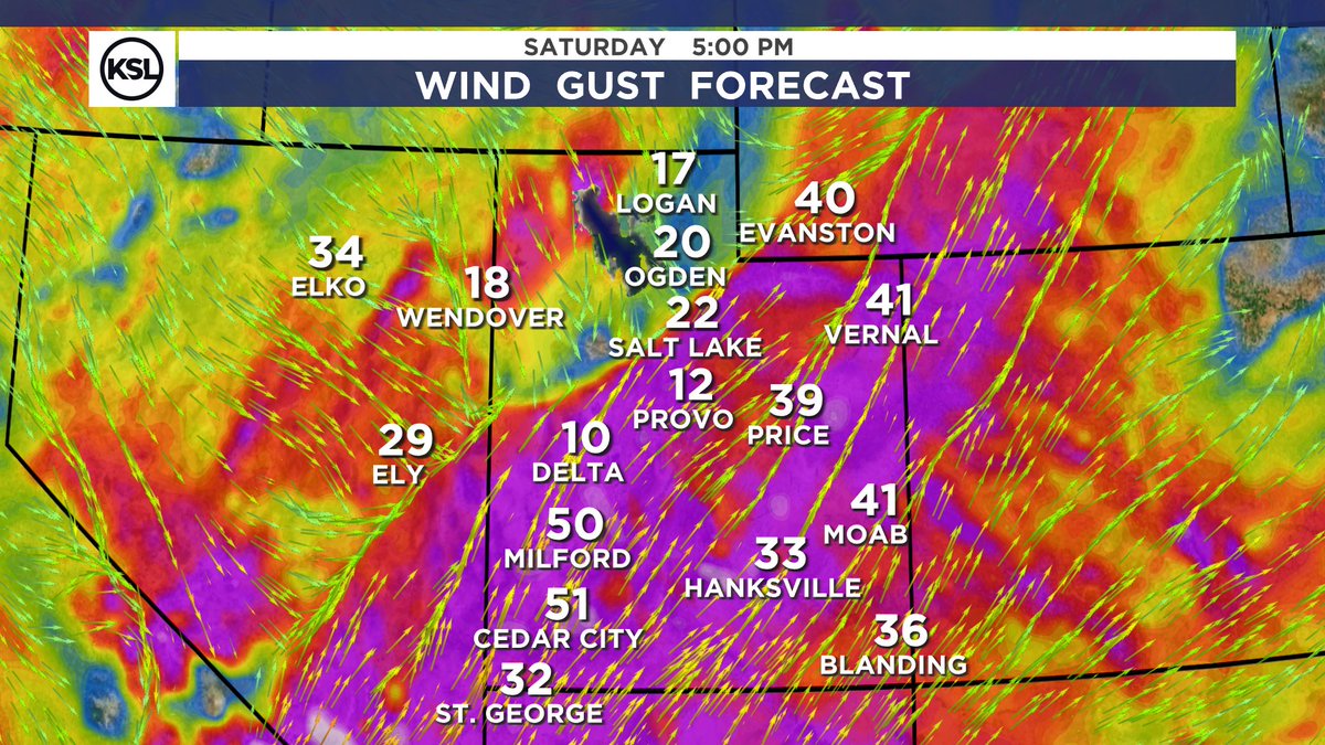 FIRE DANGER: Dry air along high winds in southern Utah over the next 2 afternoons will keep fire danger running high. The France Canyon, Bridge Creek and Forsyth Fires will be burning hot and fast! #utwx